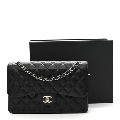 Chanel Caviar Quilted Jumbo Double Flap Black 11 of 11