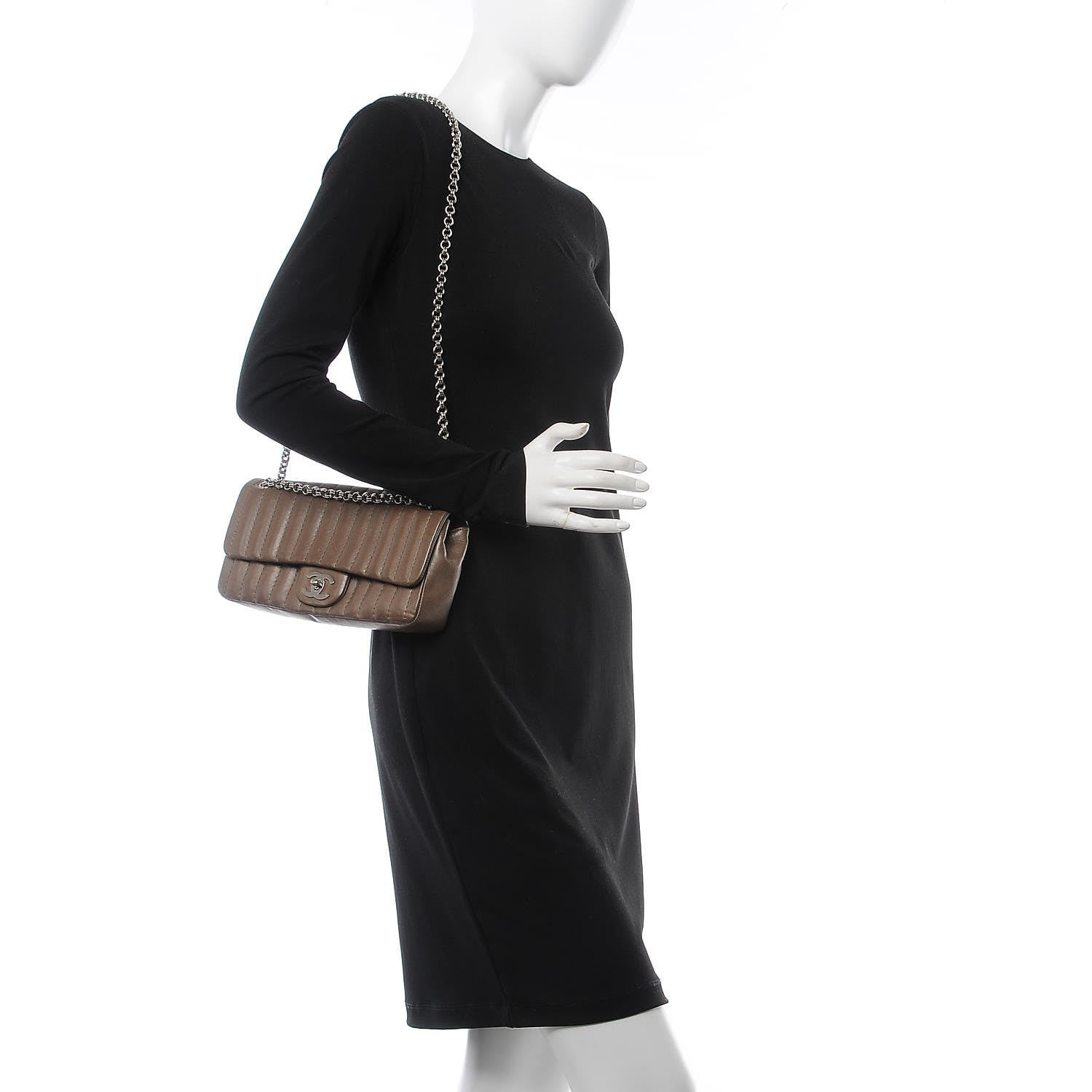 Chanel Lambskin Vertical Quilted East West Flap Brown 3 of 14