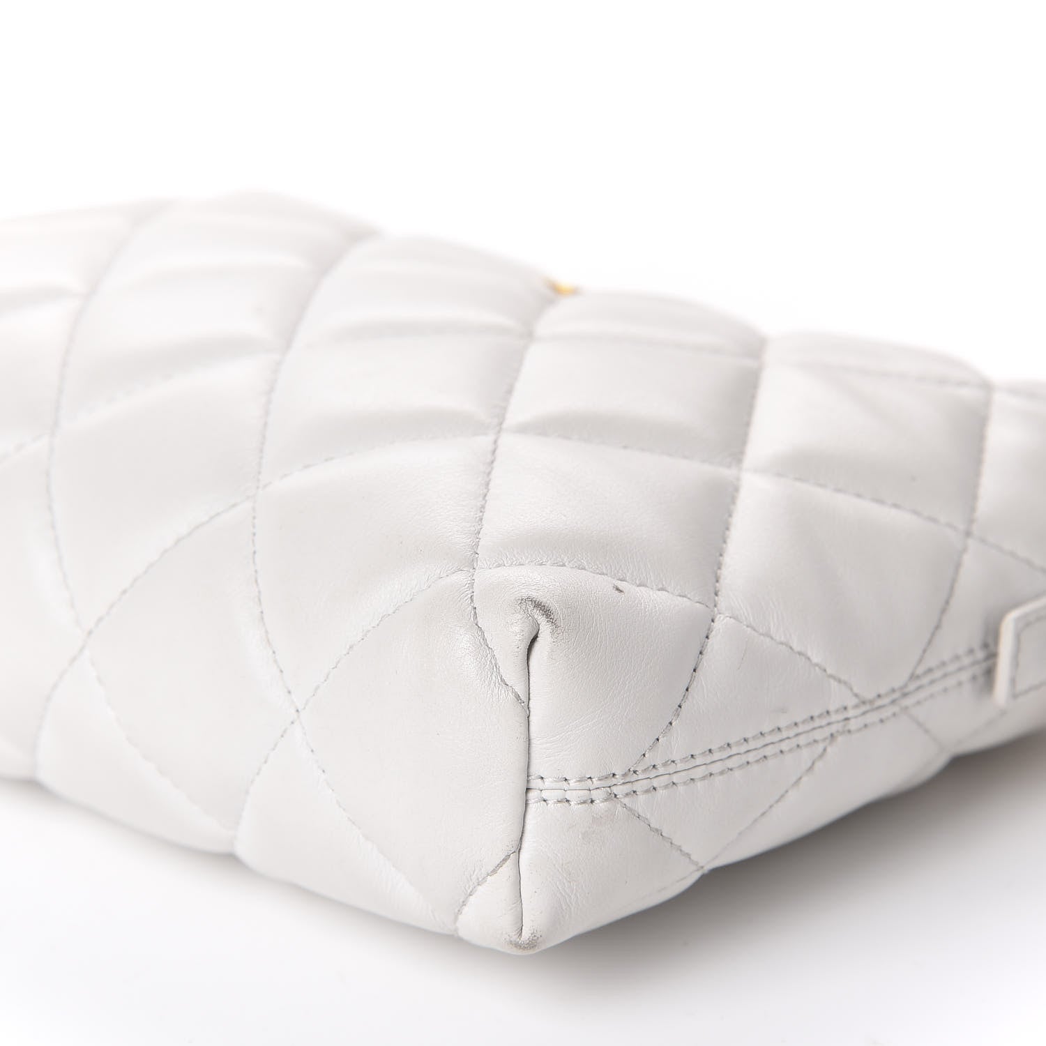 Balenciaga Nappa Calfskin Quilted Touch B Camera Shoulder Bag White 7 of 15