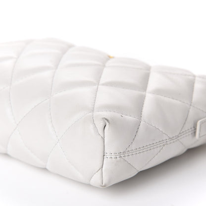 Balenciaga Nappa Calfskin Quilted Touch B Camera Shoulder Bag White 7 of 15