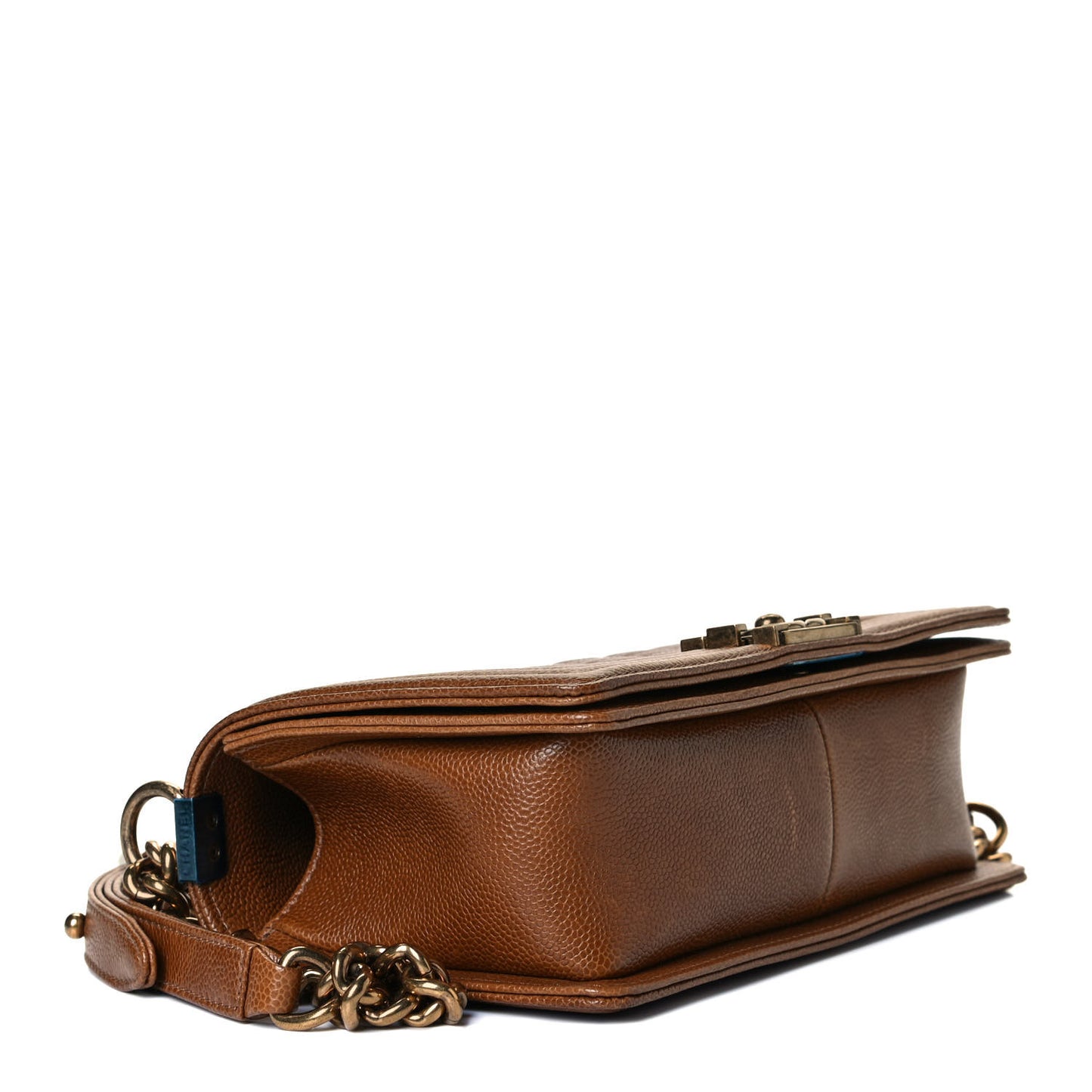Caviar Quilted Medium Boy Flap Brown