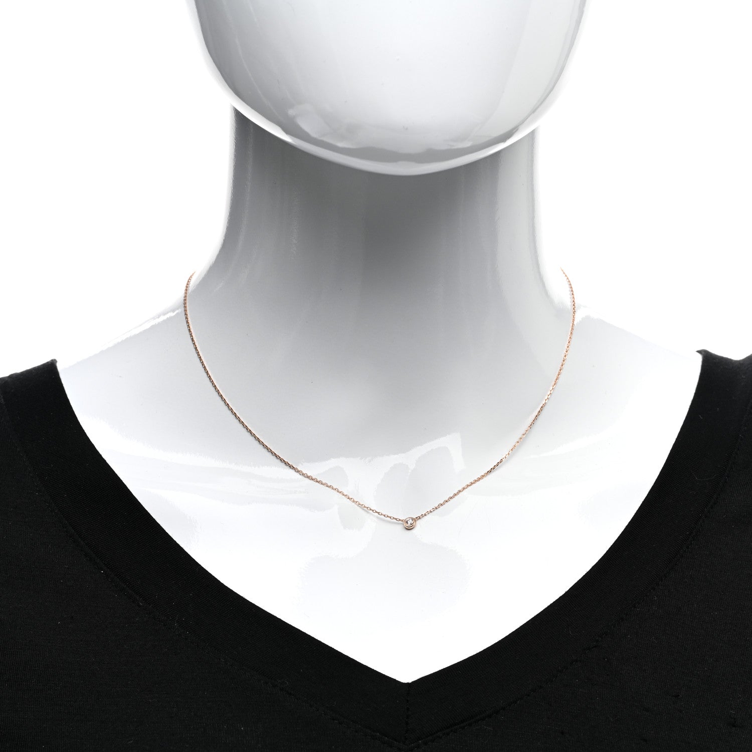 Cartier 18K Pink Gold Diamond XS D'Amour Pendant Necklace 2 of 5