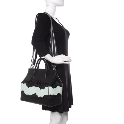 Versace Calfskin Large Palazzo Empire Bag Black Multicolor 2 of 11