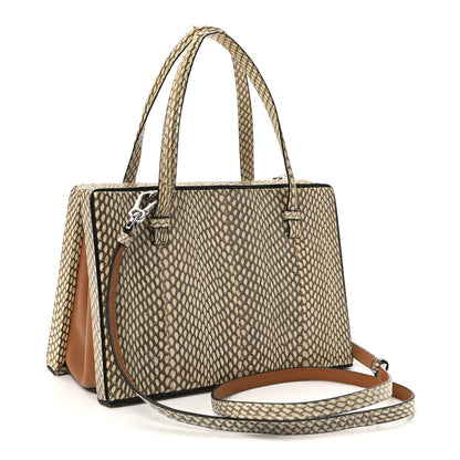 Loewe Snakeskin Postal Bag Beige Multicolor 3 of 9