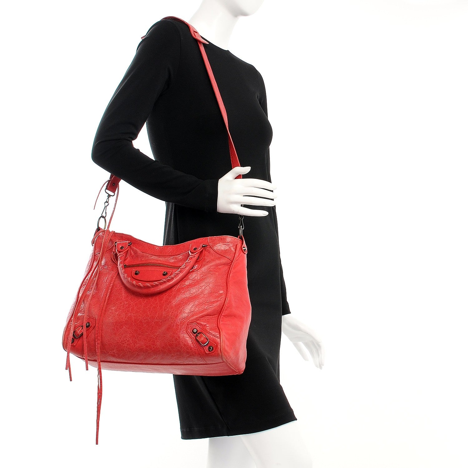 Balenciaga Agneau Classic Hardware Velo Rouge Cardinal 2 of 12