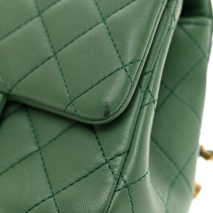 Chanel Lambskin Quilted Mini Pearl Crush Flap Dark Green 11 of 11