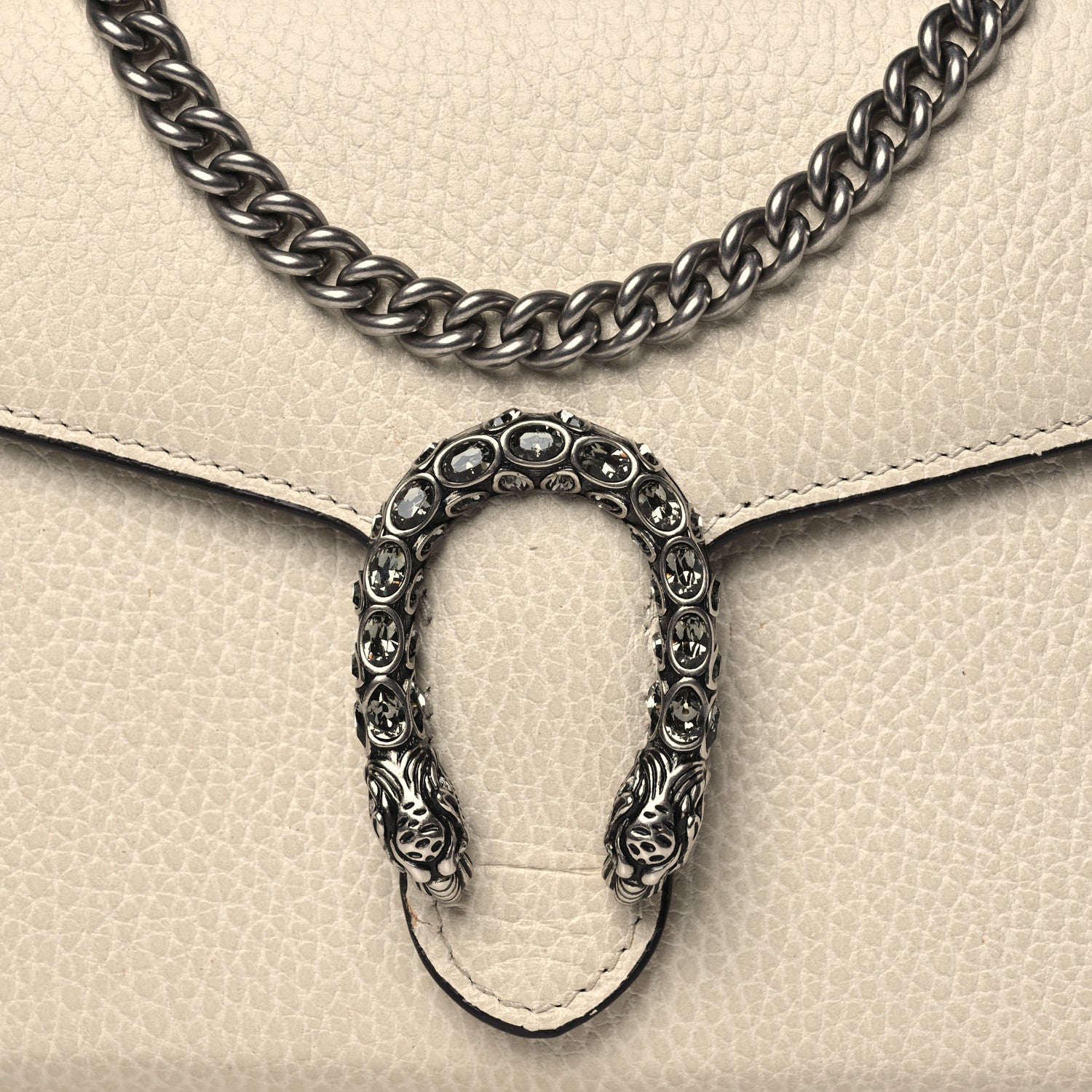 Gucci Dollar Calfskin Mini Dionysus Chain Wallet Mystic White 8 of 13