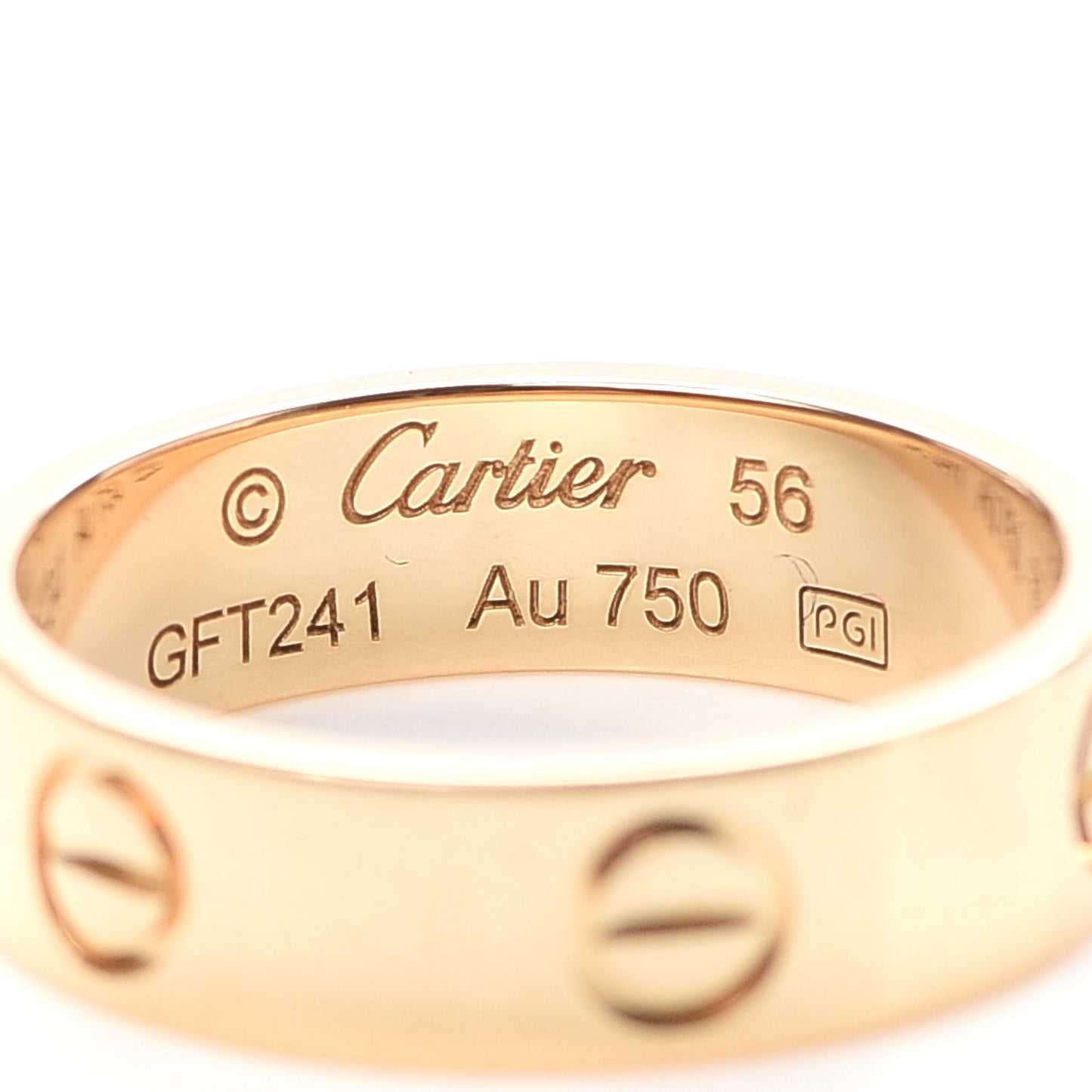 18K Yellow Gold 5.5mm LOVE Ring 56 7.5