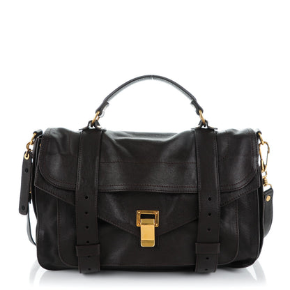Proenza Schouler Lambskin Medium PS1 Satchel Dark Chocolate 1 of 8