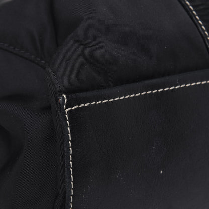 Prada Tessuto Nylon Vitello Foldover Pushlock Satchel Black 14 of 27