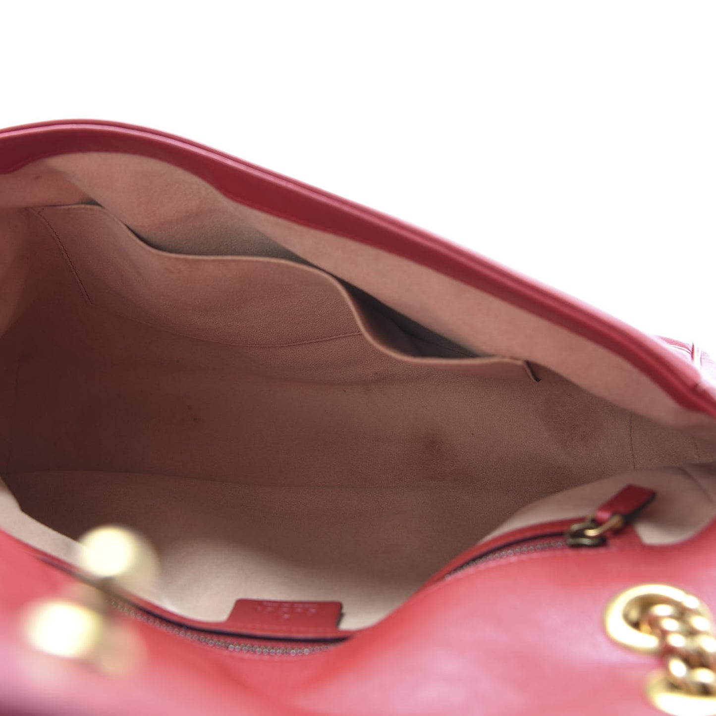 Calfskin Matelasse Medium GG Marmont Shoulder Bag Hibiscus Red