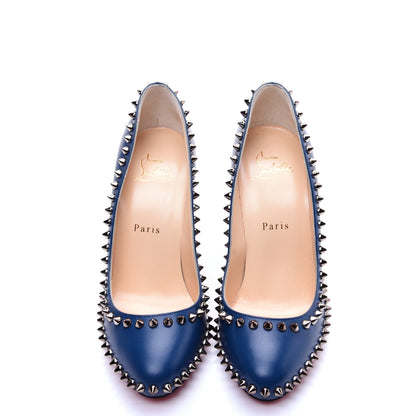 Christian Louboutin Kid Specchio Dorispiky 100 Pumps 37 Dark Gun 10 of 13