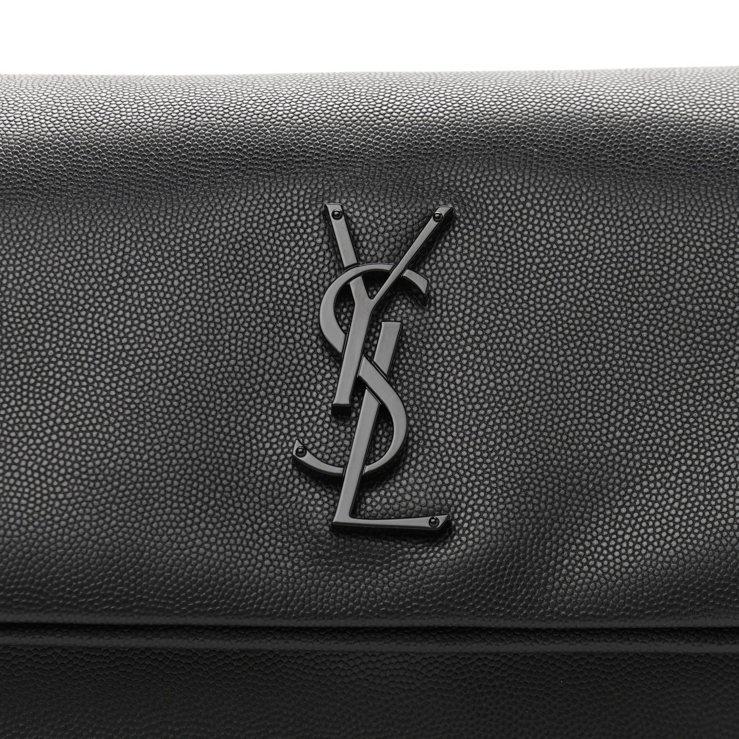 Grain De Poudre Medium West Hollywood Monogram Fold-Over Black