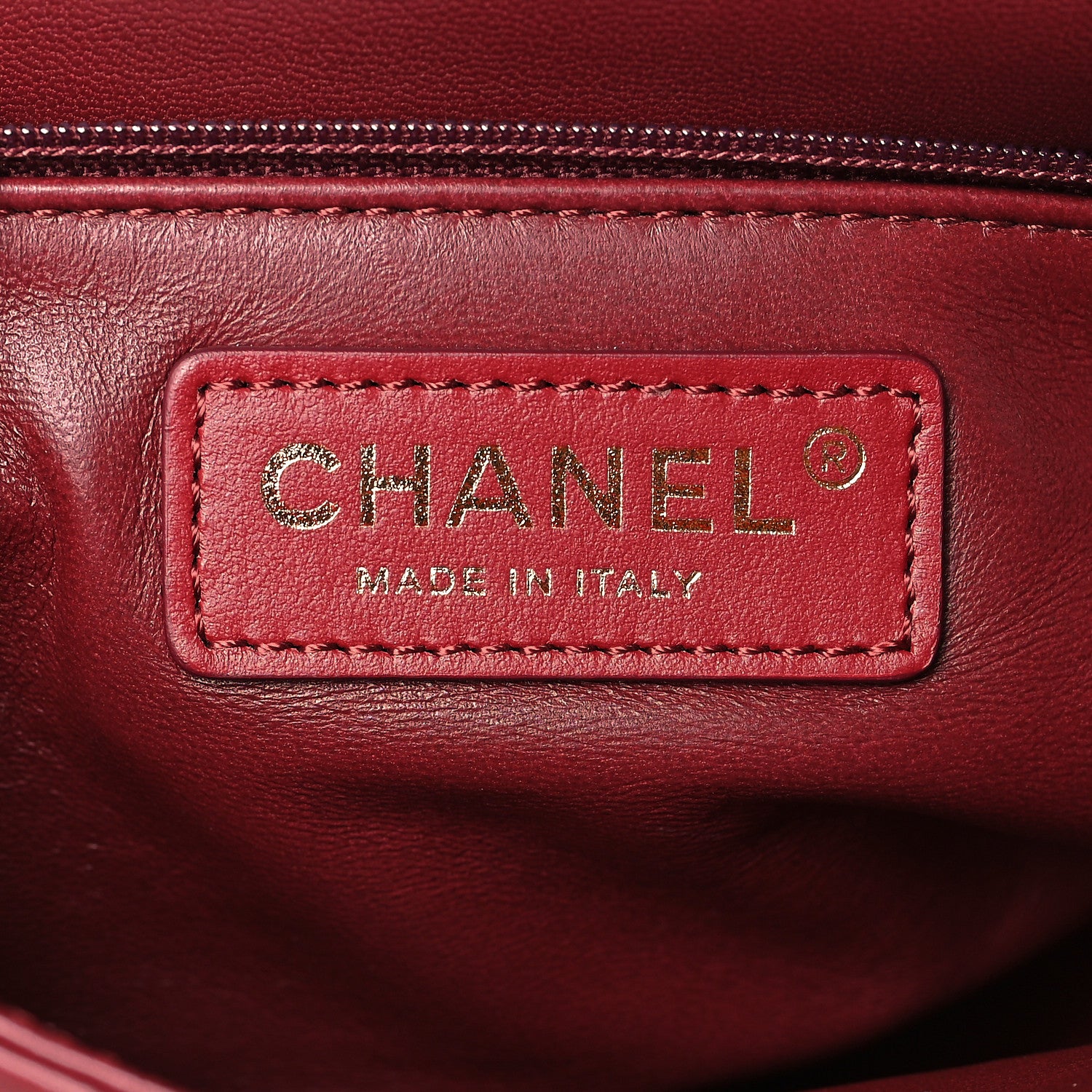 Chanel Lambskin Quilted Small Easy Carry Flap Burgundy 6 of 9