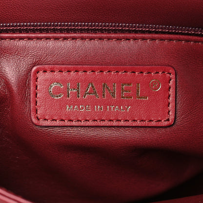 Chanel Lambskin Quilted Small Easy Carry Flap Burgundy 6 of 9