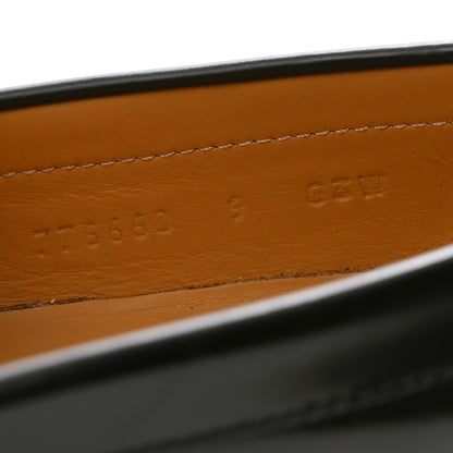 Gucci Mandala Goatskin Mens Horsebit Loafers 9 Black 8 of 10