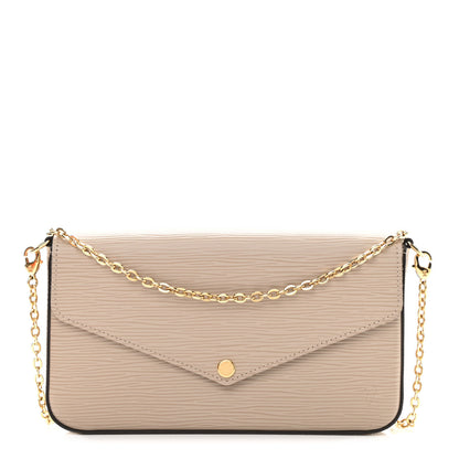 Louis Vuitton Epi Felicie Pochette Chain Wallet Galet 3 of 9