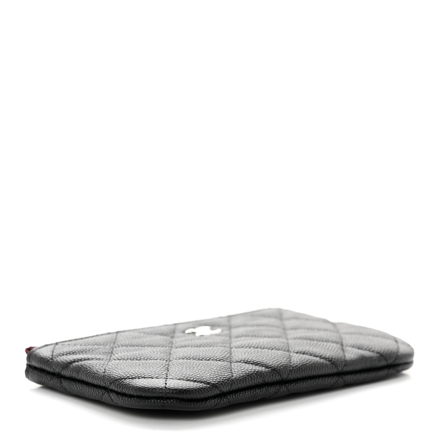 Caviar Quilted Small Cosmetic Case Black