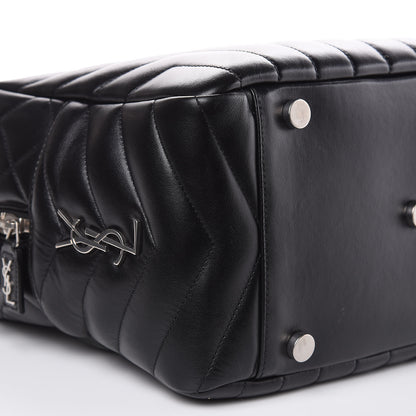 Saint Laurent Calfskin Y Quilted Monogram Medium Loulou Bowling Bag Black 7 of 11