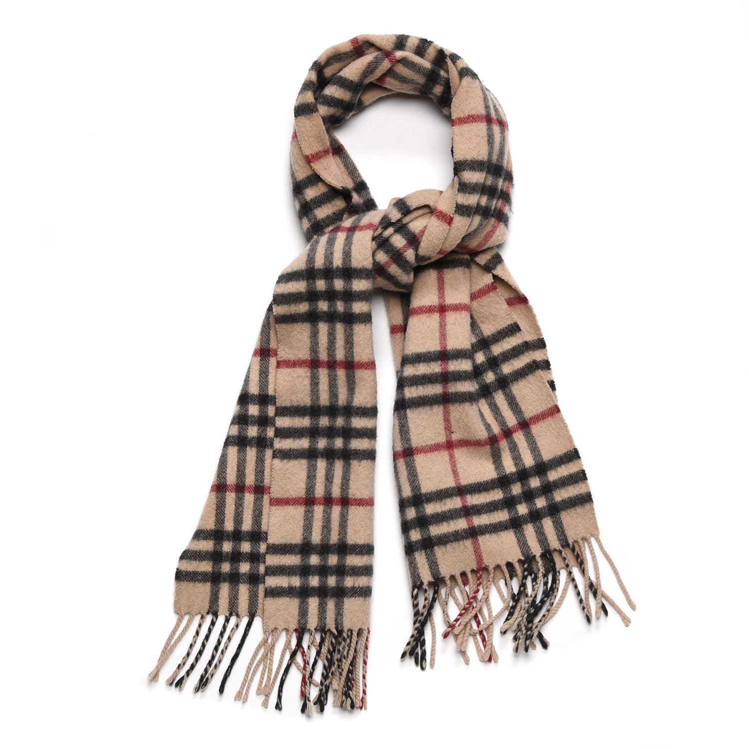 Burberry Cashmere House Check Scarf Camel 1 of 8