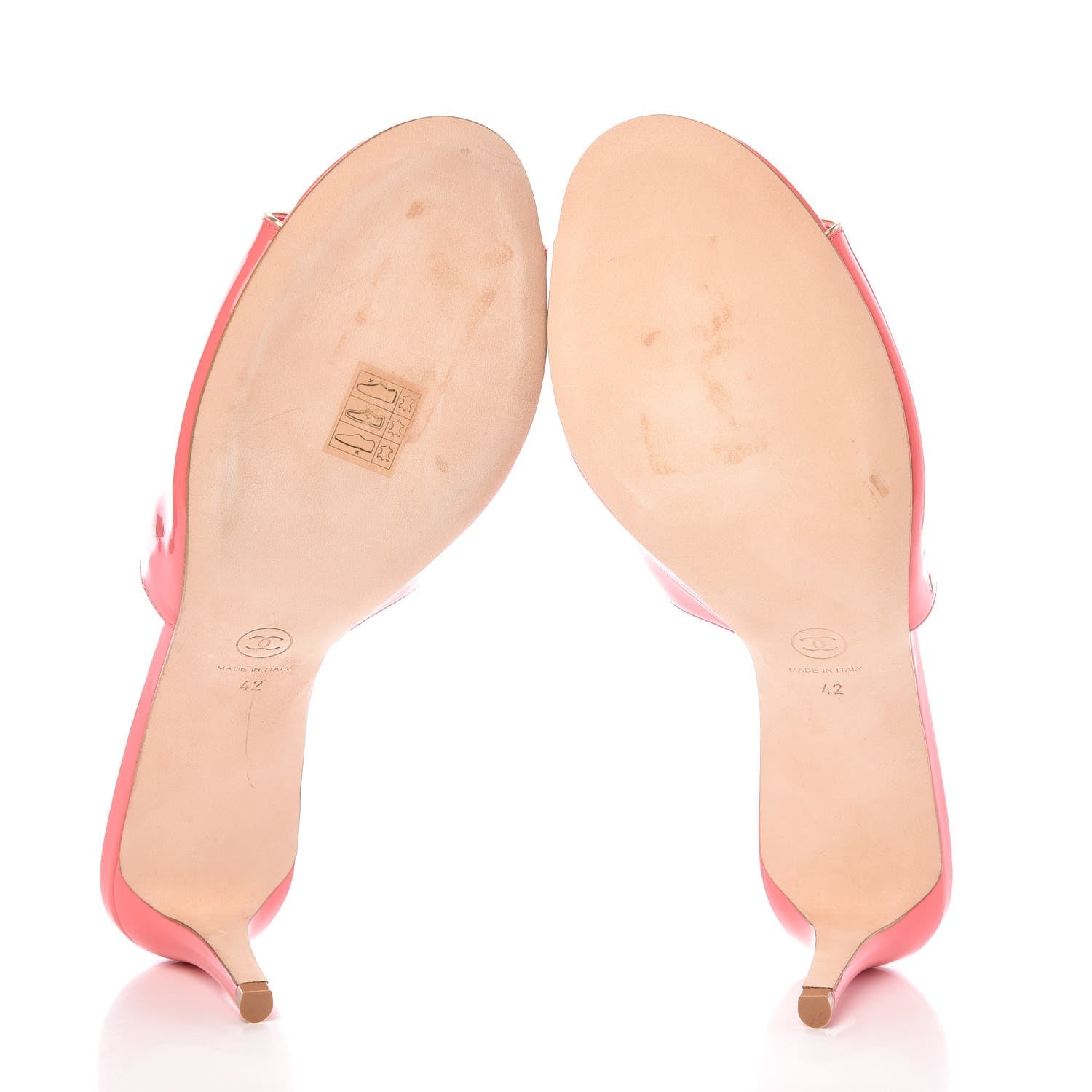 Chanel Patent Goatskin Camellia Mules 42 Pink 5 of 9