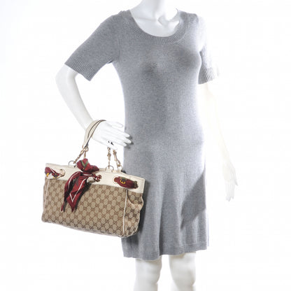 Gucci Monogram Medium Positano Tote Ivory 2 of 7