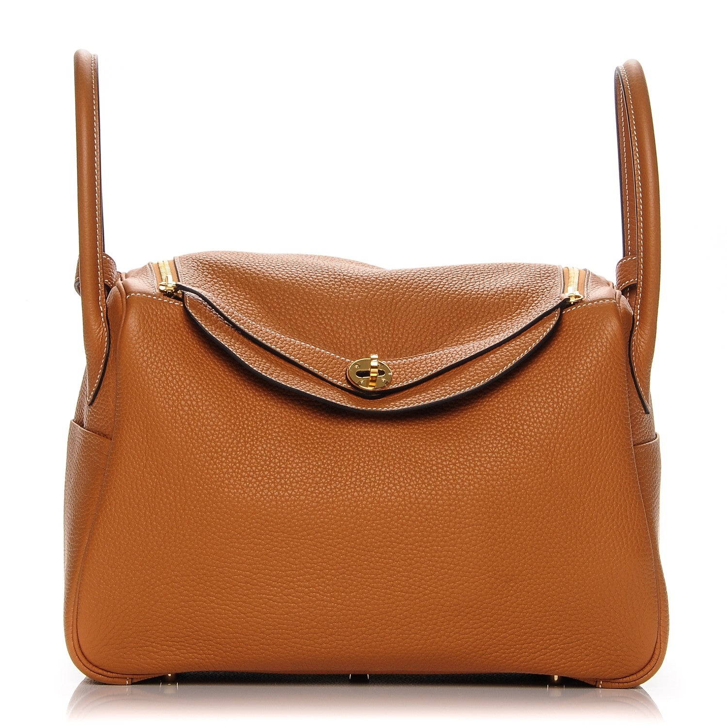 Hermes Taurillon Clemence Lindy 34 Cognac 1 of 7