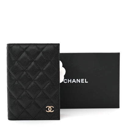 Chanel Iridescent Caviar Quilted Passport Holder Black 10 of 10