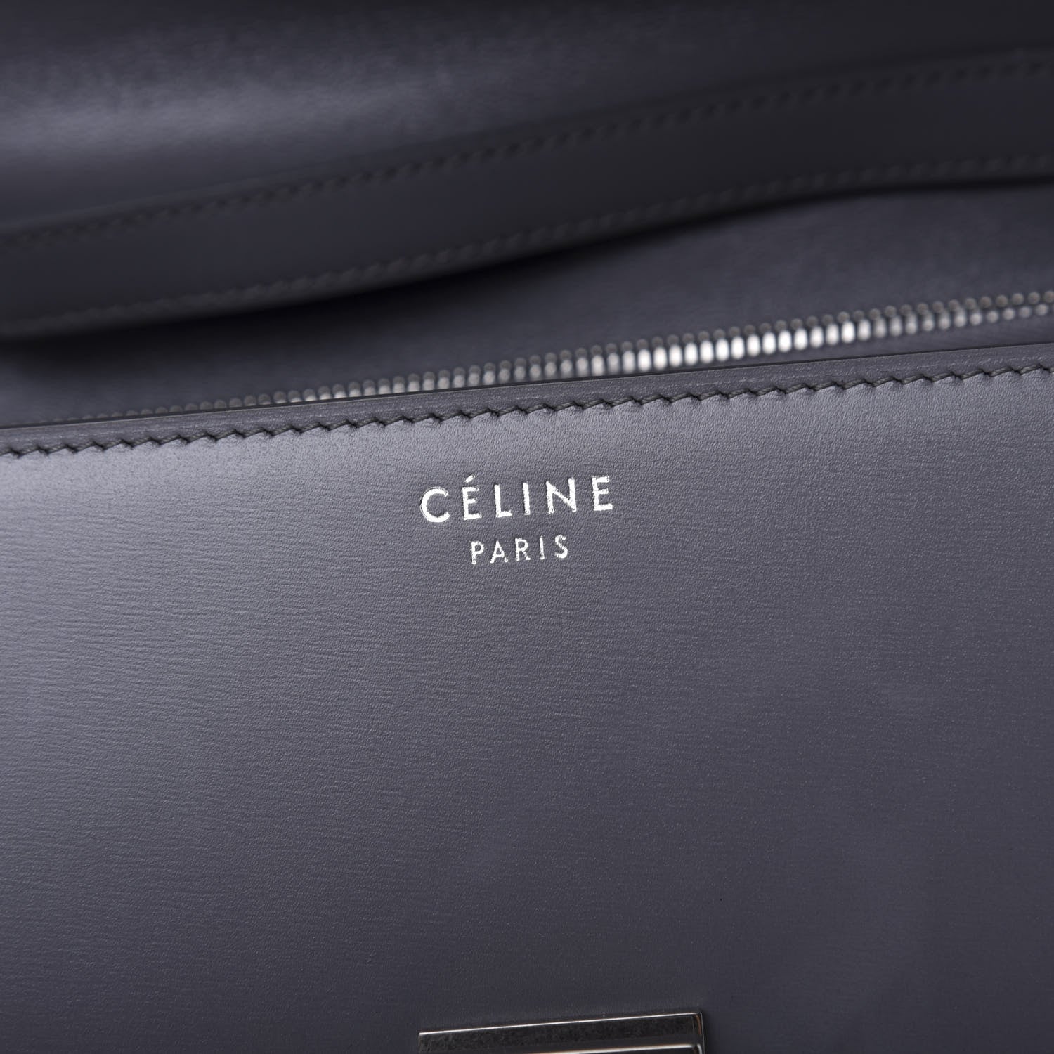 Celine Box Calfskin Classic Box Flap Bag Anthracite 10 of 11