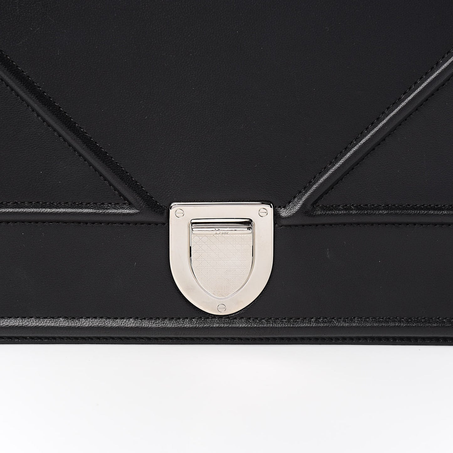 Lambskin Large Diorama Flap Bag Black