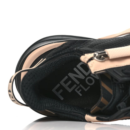 Fendi Nylon Suede Lycra Fendi Flow Low Top Sneakers 36 Black 8 of 9