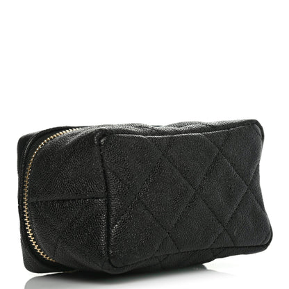 Chanel Caviar Quilted Mini Top Handle Vanity With Chain Black 3 of 6