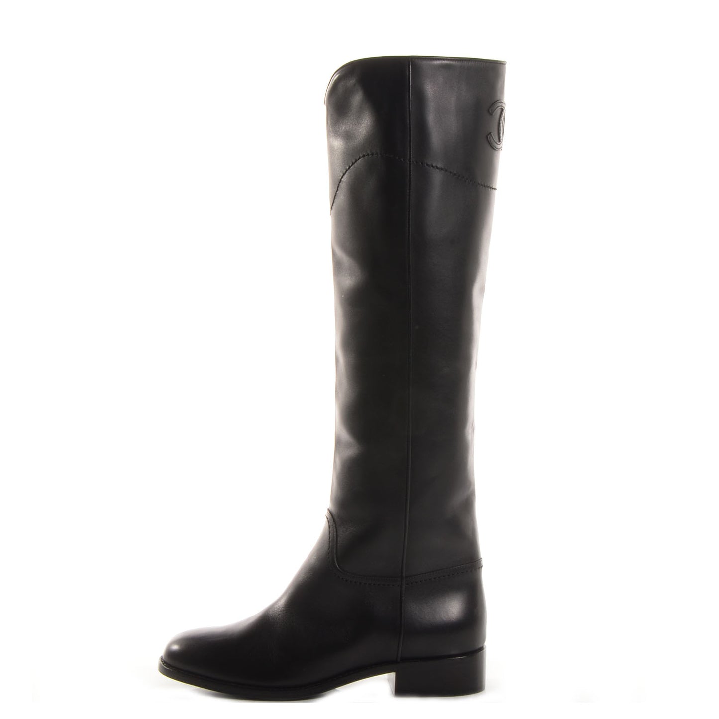 Leather Ascot Riding Boots Black 39