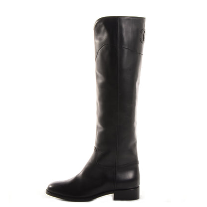 Chanel Leather Ascot Riding Boots Black 39 1 of 8