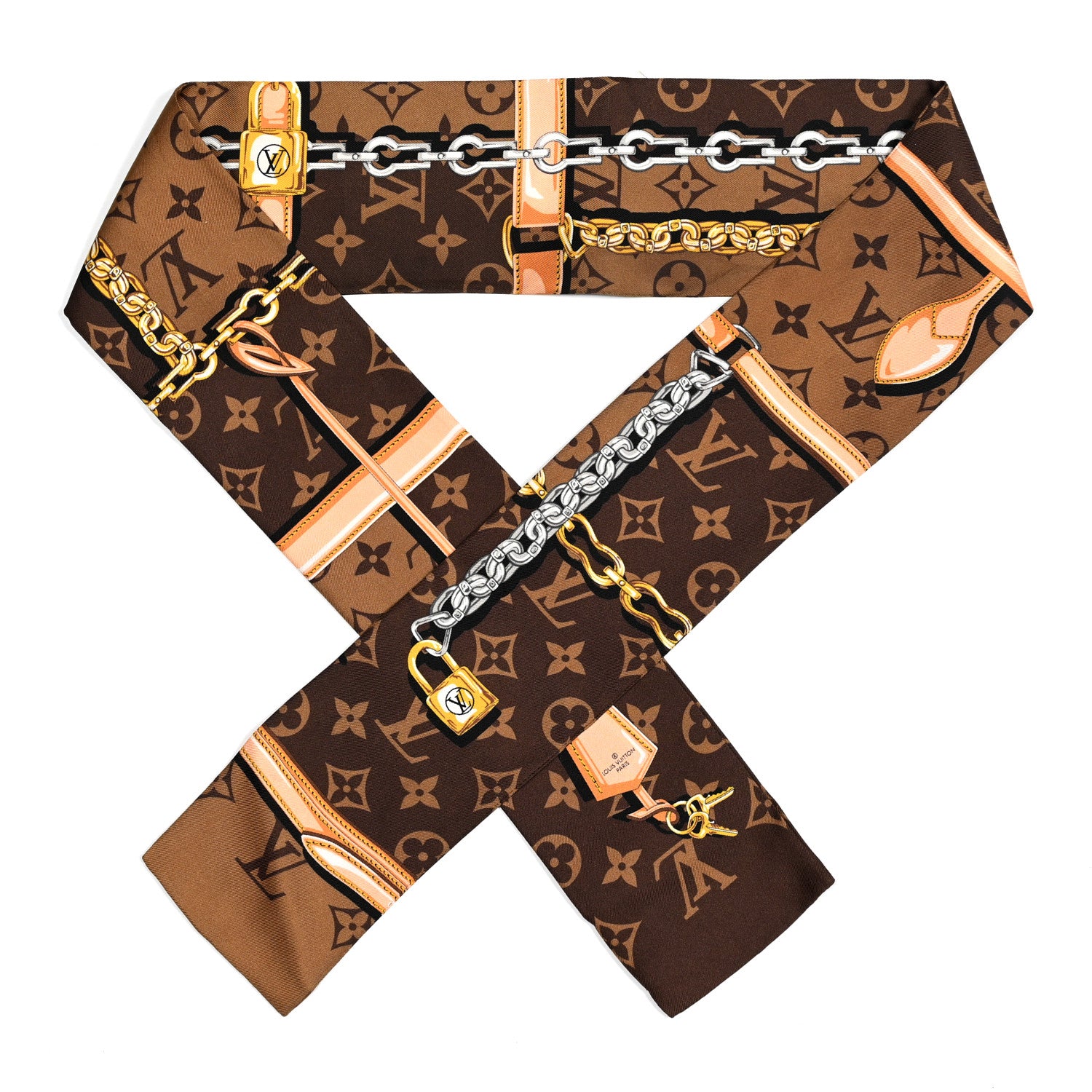 Louis Vuitton Silk Monogram Confidential Bandeau Brown 1 of 8