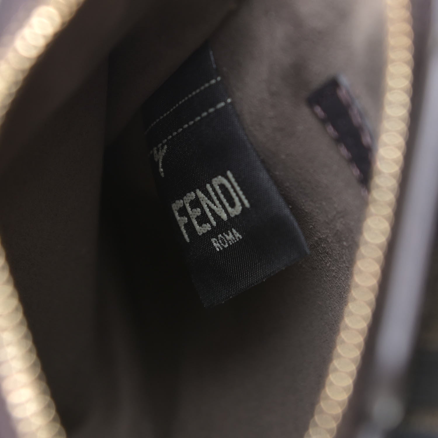 Fendi Fabric Jacquard FF 1974 Cell Pocket Strap You Tobacco Moro Black 10 of 11