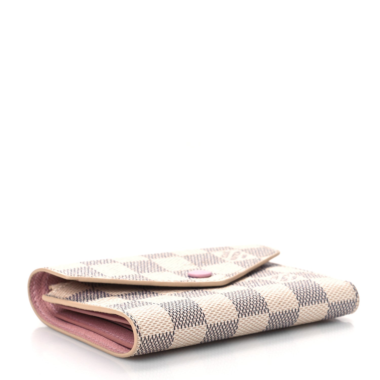 Louis Vuitton Damier Azur Victorine Wallet Rose Ballerine 4 of 9