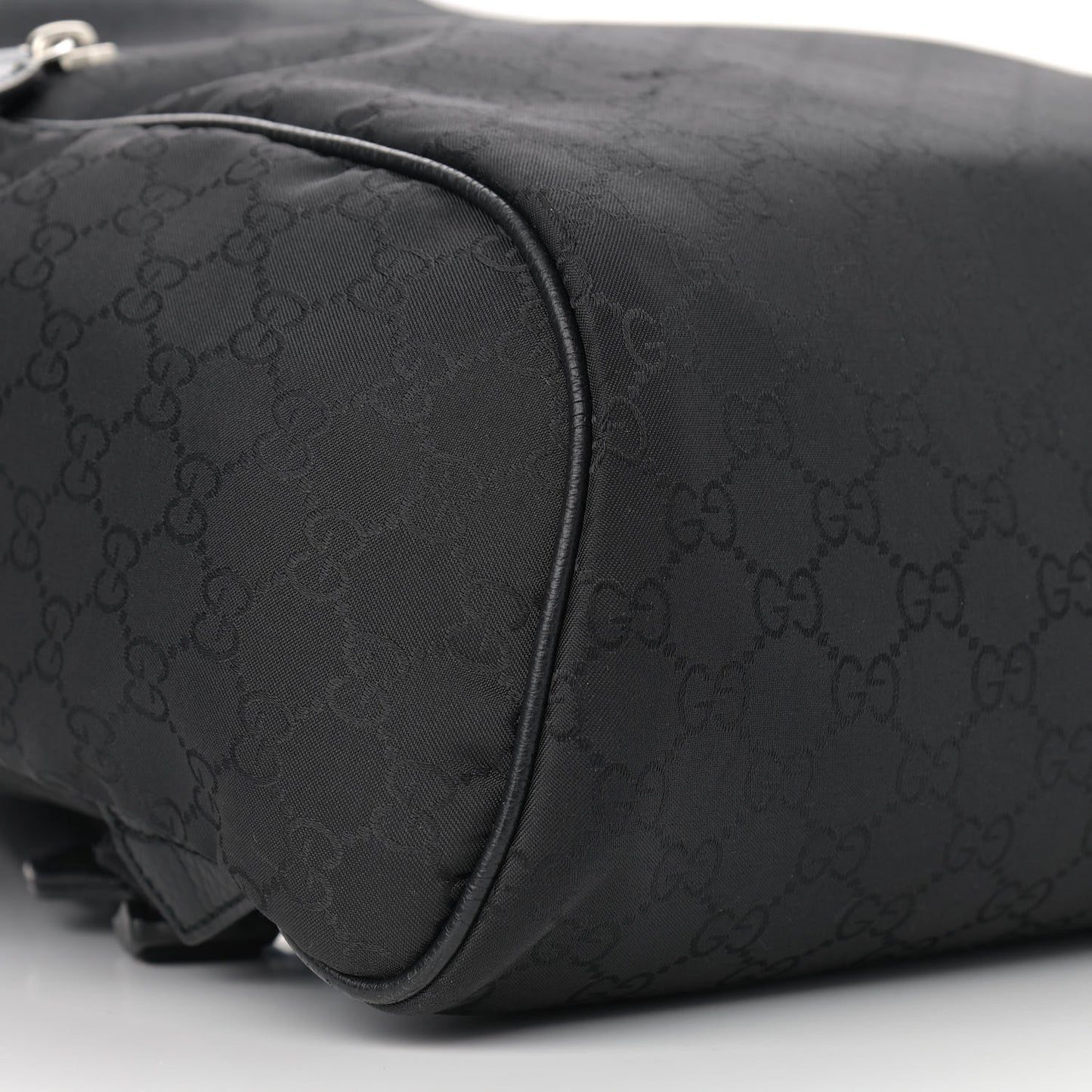 Nylon Monogram Slim Backpack Black