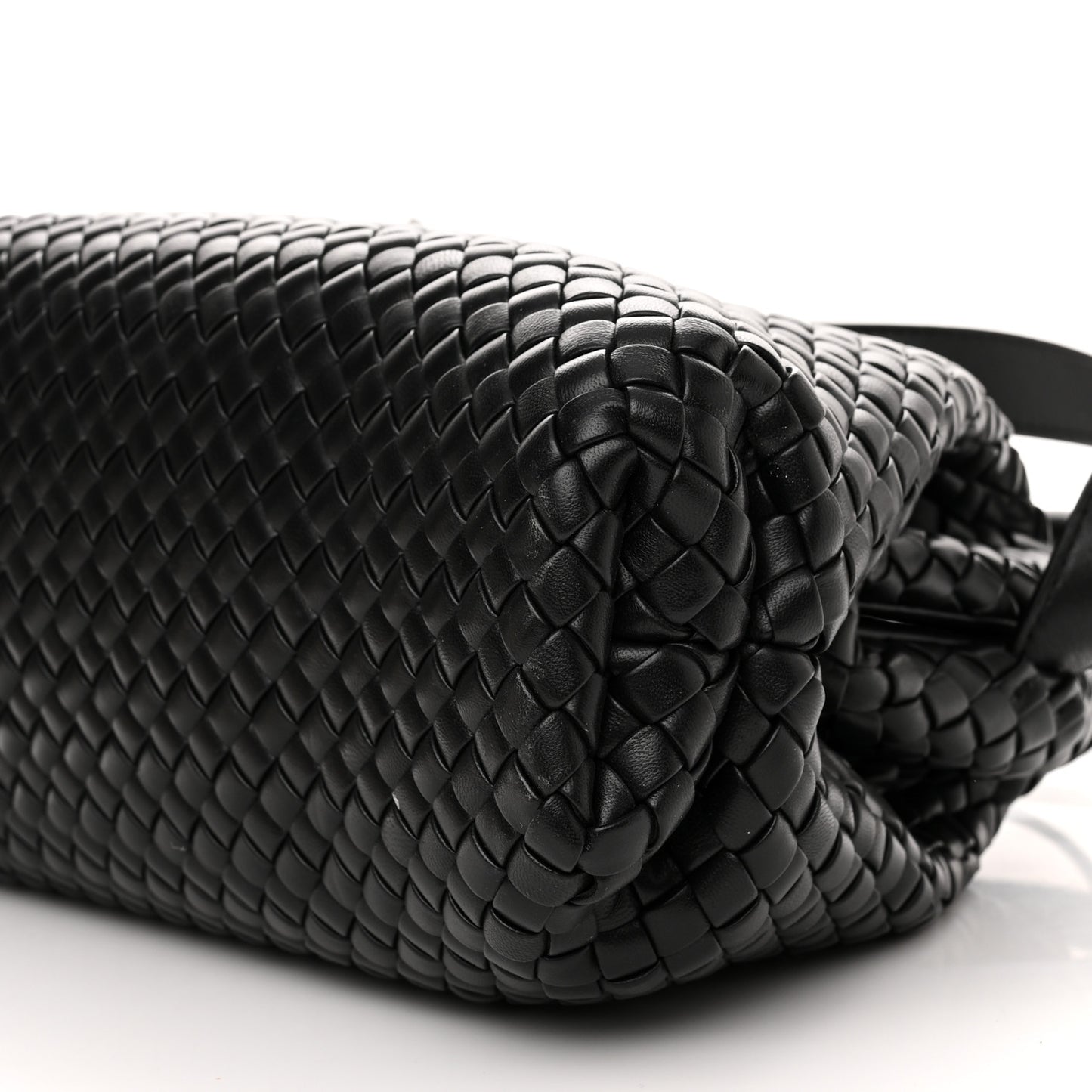 Nappa Intrecciato Medium Padded The Handle Tote Black