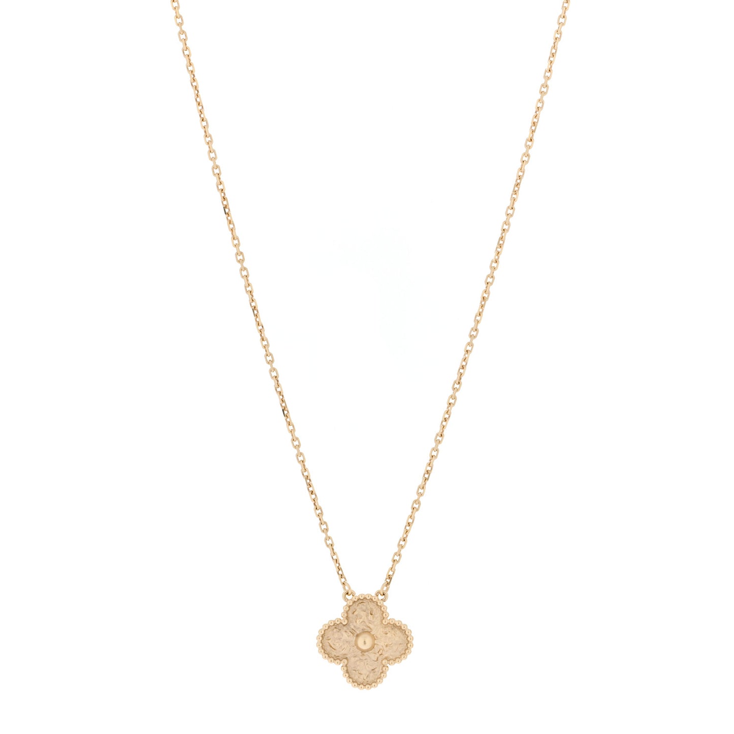 18K Yellow Gold Vintage Alhambra Pendant Necklace