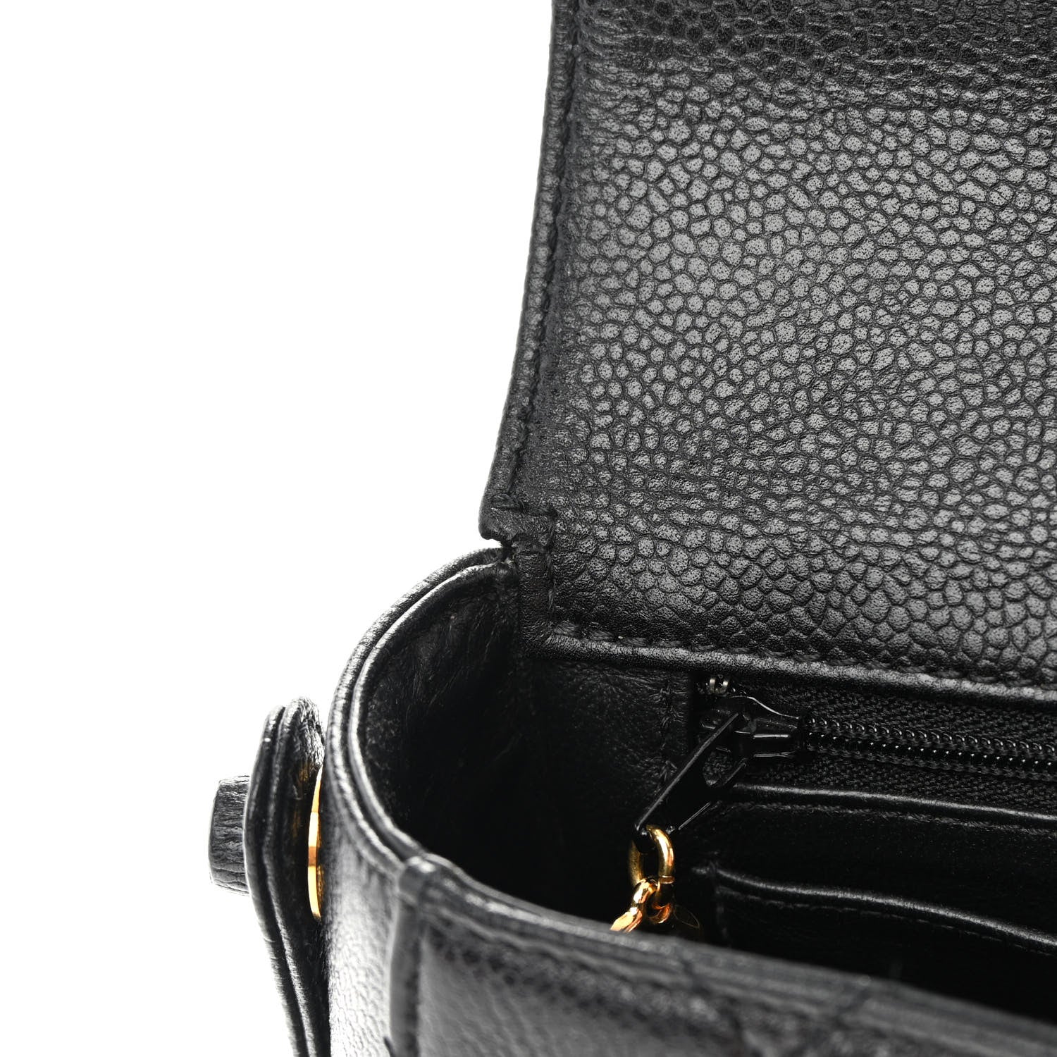 Chanel Caviar Quilted Flap Shoulder Bag Black Black 13 of 16