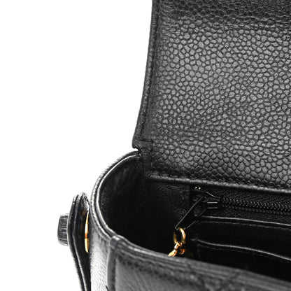 Chanel Caviar Quilted Flap Shoulder Bag Black Black 13 of 16