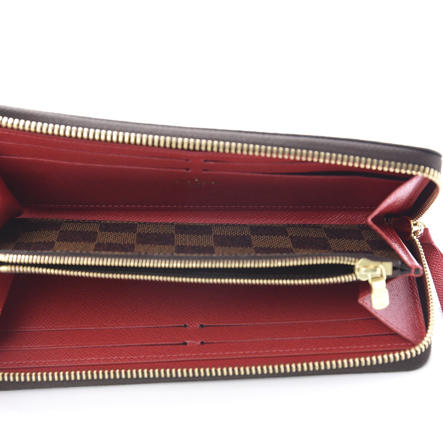 Louis Vuitton Damier Ebene Clemence Wallet Cherry 5 of 8