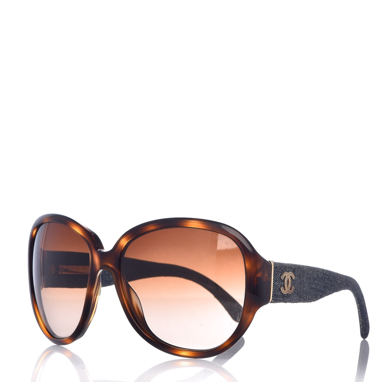 Chanel Denim CC Sunglasses 5163 Havana 1 of 7