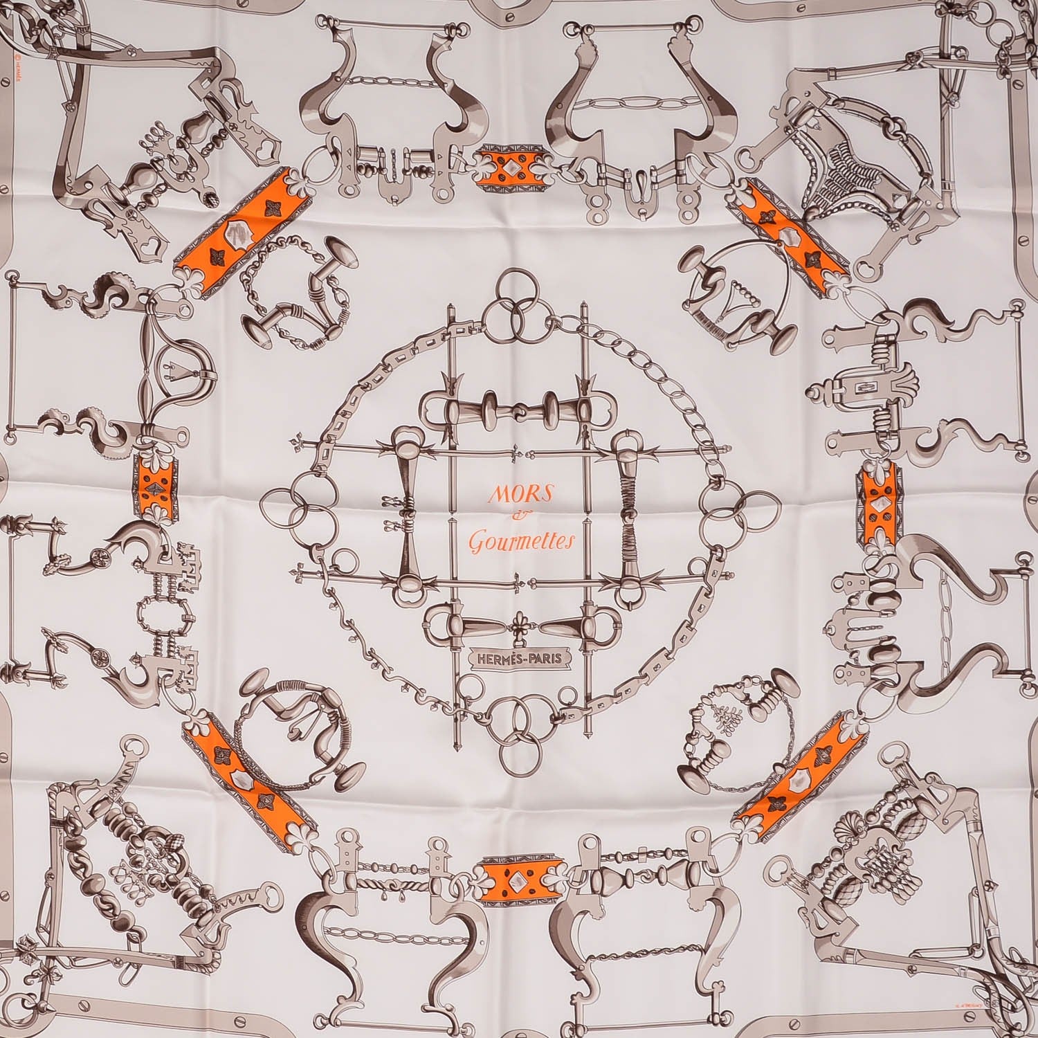 Hermes Silk Mors et Gourmettes Scarf 90 1 of 6