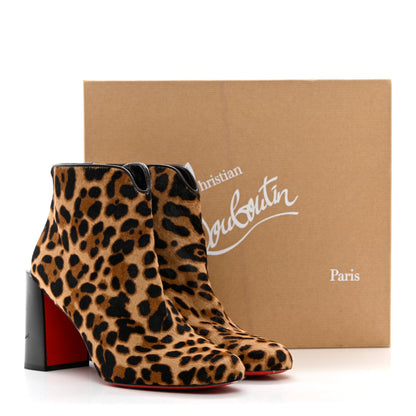 Christian Louboutin Pony Hair Leopard Castarika 85 Ankle Booties 40 Brown 17 of 17