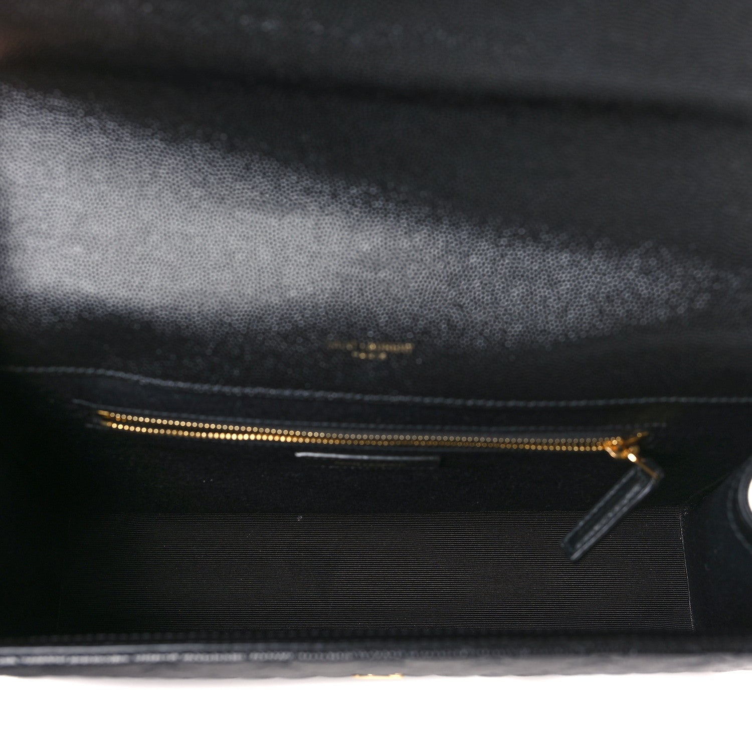 Saint Laurent Grain De Poudre Textured Mixed Matelasse Large Triquilt Monogram Satchel Black 5 of 8