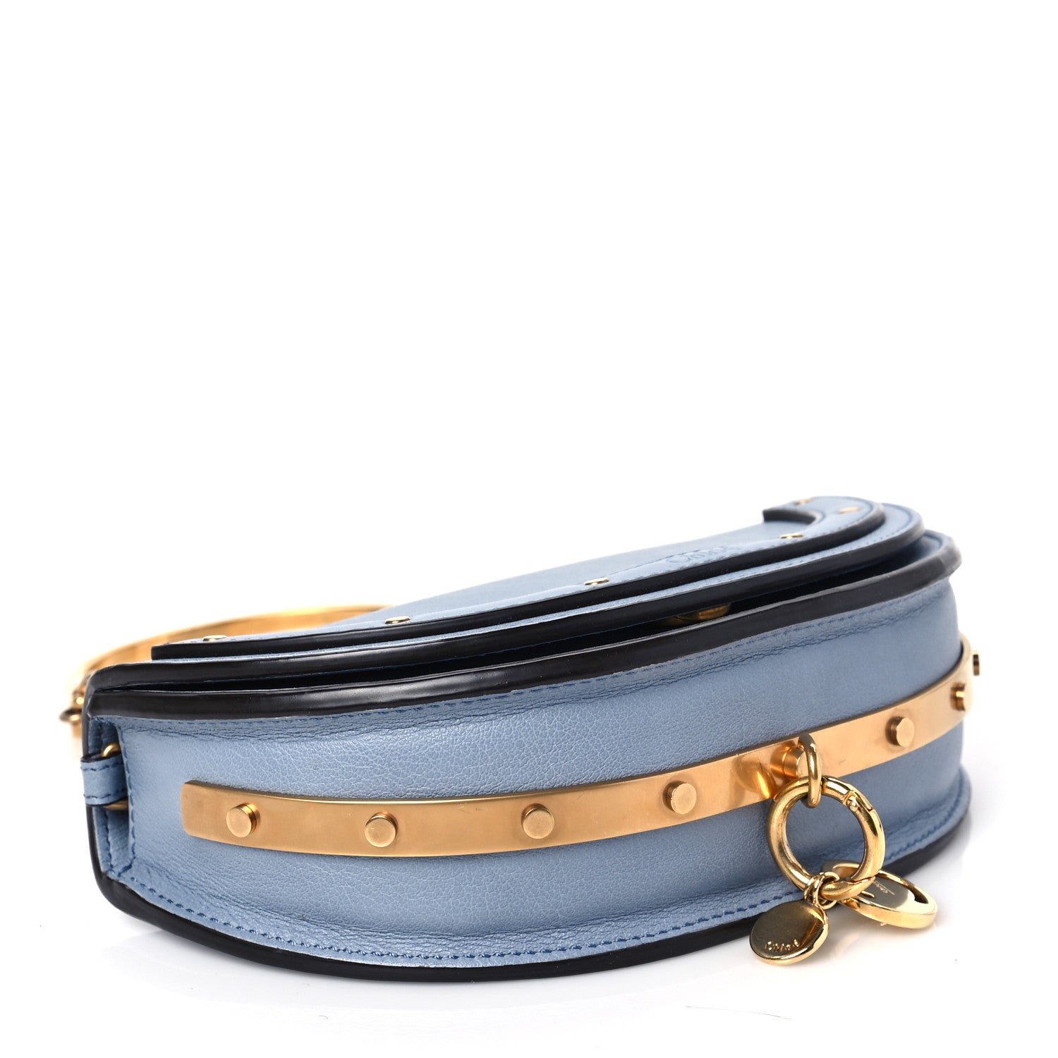 Chloe Calfskin Small Nile Bracelet Minaudiere Bag Washed Blue 4 of 8