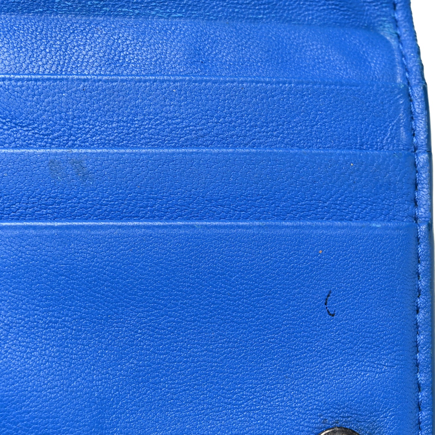 Nappa Intrecciato Card Holder Blue