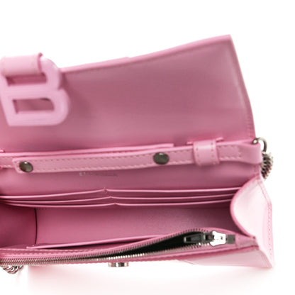 Balenciaga Shiny Box Calfskin Tonal B Hourglass Chain Bag Candy Pink 5 of 9
